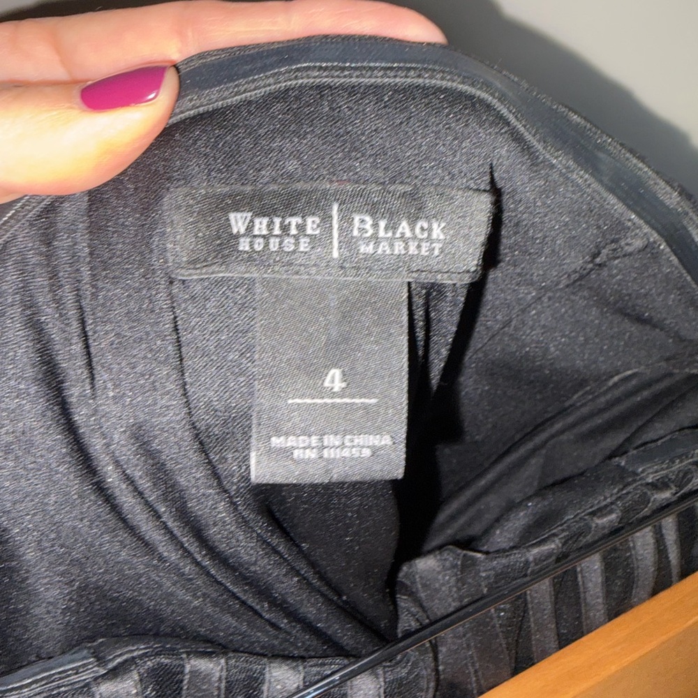 White‎ House Black Market Strapless Black Dress - Picture 2 of 9